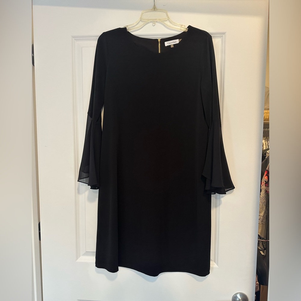 Calvin Klein Long Sleeve Black Dress Size M